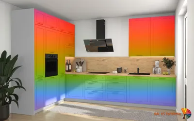 Produktbild von L-Form Küchenzeile BARI Einbauküche 202x247cm Farbe & Ausführung wählbar HETTICH InnoTech Atira (Vollauszug) RAL Wunschfarbe (K5) grau