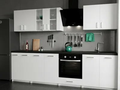 Produktbild von Roe Furniture | Küchenzeile - 280 cm - Weiß Matt - Einbauküche, Küchenblock, Singleküche, Singleküchenblock, Küchen - Tischplatte Weiß