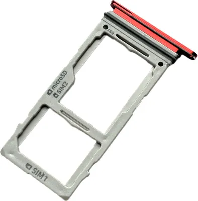 Produktbild von Simkartenhalter und micro-SD Card Fach für Samsung Galaxy S10e (G970F, G970F/DS), Original Ersatzteil, Rot