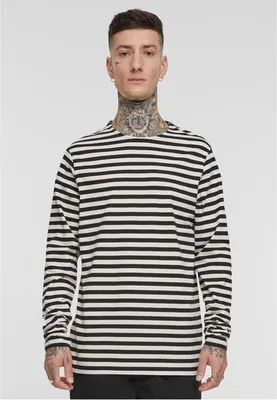 Obrázek produktu pro Urban Classics Regular Stripe LS whitesand/black - S