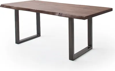 Produktbild von Baumkantentisch >Calabria< in Akazie walnuss / antik - 240x79,5x100 (BxHxT)