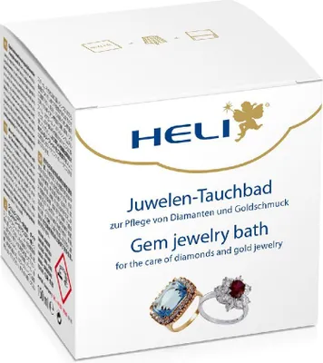 Image de Bain de Gemmes Heli avec panier de rinçage et chiffon de nettoyage, emballage bijoutier, 150 ml