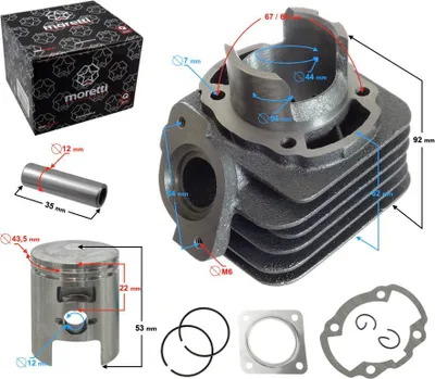 Produktbild von Moretti Zylinder für 2T 60cc Dio Roller