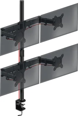 Produktbild von Duronic DMT254 Monitorarm | Monitor Halterung 4 Bildschirme bis 27" Zoll | LCD LED Display Ständer bis 8 kg | Höhenverstellbar | Neigbar -90° bis +85° | Drehbar 360° | Monitorhalterung 4fach Arm VESA