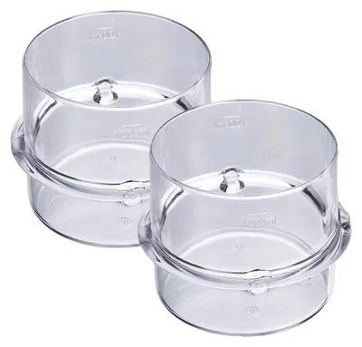Produktbild von 2er Set Messbecher-Deckel für Thermomix TM5/TM6/TM31, Ersatzteile, max. Füllmenge 100 ml