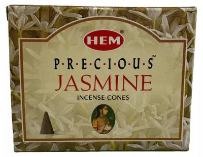 Produktbild von Goloka Precious Jasmin Indische Räucherkegel 10 Stück