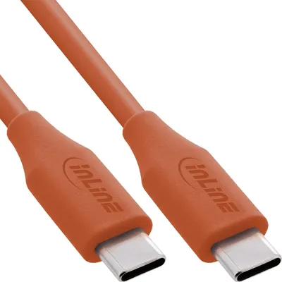 Obrázok produktu pre InLine 35891O, 1 m, USB C, USB C, USB 2.0, 0,48 Gbit/s, Oranžová