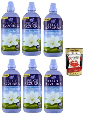 Produktbild von 6x Felce Azzurra Pure Freshness Weichspüler Konzentrat, 900 ml + Italian Gourmet Polpa 400g