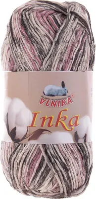100g Inka mehrfarbig Farbverlaufgarn Baumwollmischgarn Häkelgarn Strickgarn 45 creme-rosa-grau