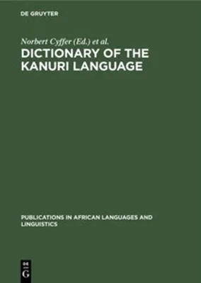 Produktbild von Dictionary of the Kanuri Language