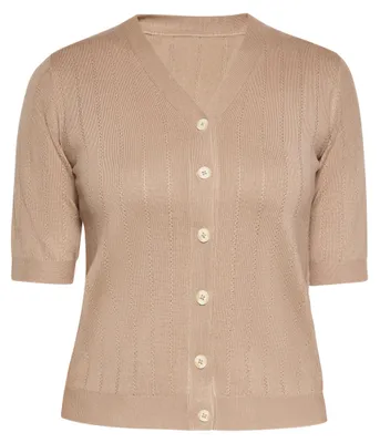 Obrázok produktu pre Dámska pletená bunda AODA – farba taupe, veľkosť XL