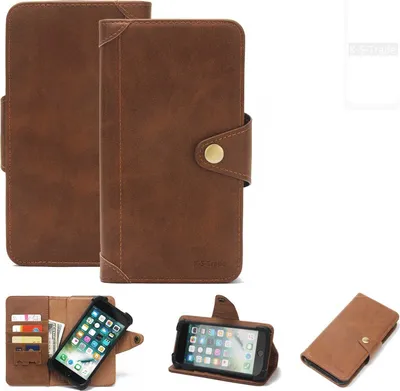 Produktbild von K-S-Trade Handyhülle für Samsung Galaxy Z Flip Schutz Hülle Walletcase Bookstyle Tasche Case Handytasche Wallet Flipcase Cover PolyurethanBraun (1x)