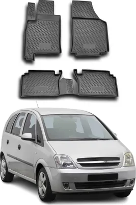 Image de OMAC Tapis de sol pour Opel Meriva A 2002-2010 sur mesure en caoutchouc Noir