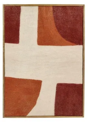 Productafbeelding van Pomax wollen wanddecoratie met lijst, rood, L 76 x B 6,5 x H 107 cm