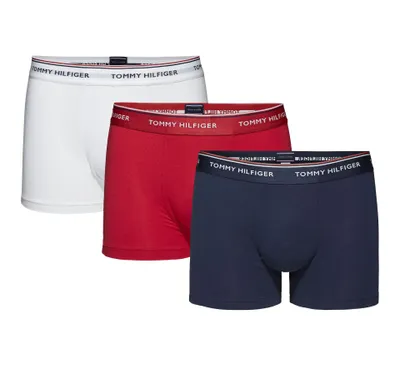 Produktbild von Tommy Hilfiger Underwear Stretch Trunk 3 Pack Premium Essential White / Tango Red / Peacoat S