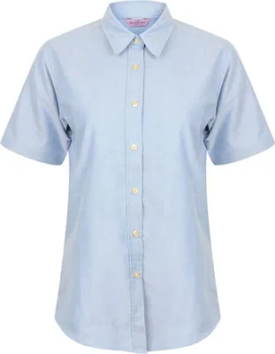 Image de Henbury Ladies' Classic Short Sleeved Oxford Shirt
