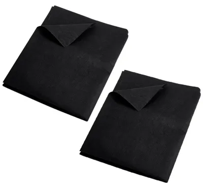 2er-Pack Vlies-Geotextil 80x200 cm schwarz für Drainage