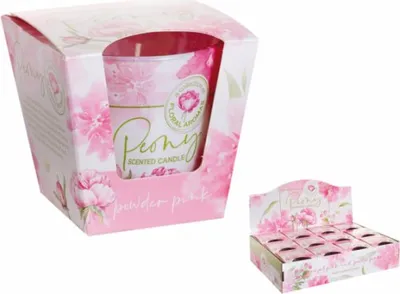 Image de Bougie en verre PEONY - POWDER PINK parfumée 115g