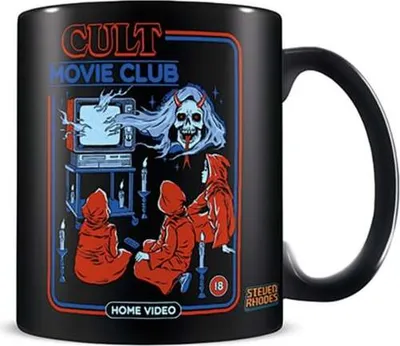 Produktbild von Steven Rhodes Tasse  Movie Club schwarz Funartikel, Geschenke Keramik Standard