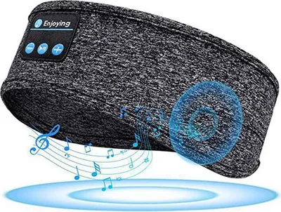 Produktbild von Schlaf Kopfhörer Bluetooth Schlaf Kopfhörer Stereo Lautsprecher Wireless Bluetooth Sport Stirnband Waschbare (Grau)