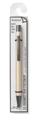 Image de Stylo à bille Bookaroo en blister, couleur crème - IF