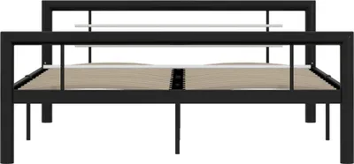 Obrázok produktu pre vidaXL Posteľný rošt čierno-biely kov 140 × 200 cm
