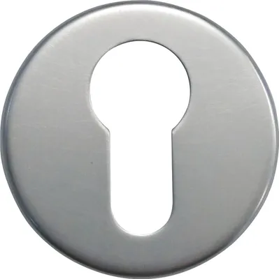 Produktbild von Zylinderrosette PZ, U", ø 50, H:8mm, mit Universalträger, silber eloxiert WG D70, 1 Stück | Zubehör Türbeschläge