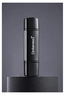 Obrázek produktu pro Intenso 3544490, 64 GB, USB Type-A / USB Type-C, 3.2 Gen 1 (3.1 Gen 1), 70 MB/s, Čepice, Černá