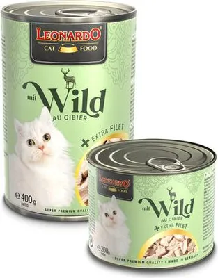Produktbild von Leonardo Cat Food LEONARDO mit Wild + extra Filet, Adult, Wildfleisch, 200 g, Ohne Soja, Ohne künstliche Farbstoffe