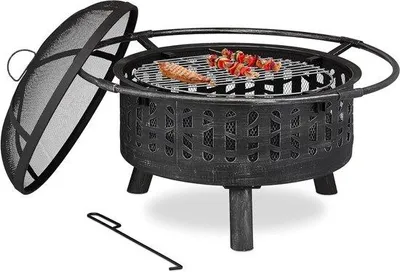 Immagine prodotto di Barbecue a carbonella con braciere, diametro 75 cm, nero/argento