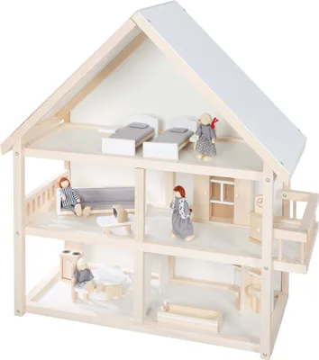 Immagine prodotto di casa per bambole roba, villa per bambole con mobili e bambole, giocattolo per bambine, legno naturale
