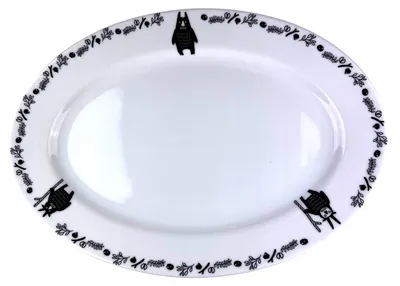 Produktbild von Bogucice Bebok Ovaler Porzellan Servierteller 36 cm