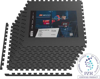 Obrázek produktu pro Ochranná podložka na cvičení puzzle EVA 1cm - 8 ks černá