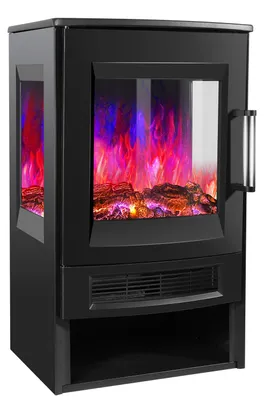 Image de ISOISL, cheminée électrique de 43,5 x 34 x 74 cm, avec thermostat et écran LCD