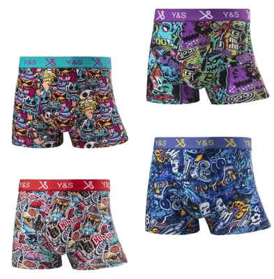 Imagen del producto de Conjunto de 4 pares de bóxers para hombre: coloridos y cómodos