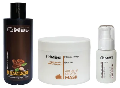 Produktbild von FemMas Haarpflegeset Argan & Keratin