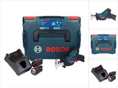 Image de Bosch GSA 12V-14 Scie sabre sans fil 12 V + 2 x Batteries 3,0Ah + Chargeur rapide + Coffret de transport L-Boxx ( 060164L976 )