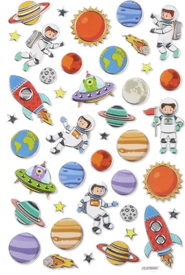 Produktbild von Design Sticker Weltall bunt