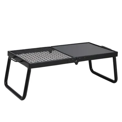 Obrázok produktu pre BBQ Gills - Skladací gril na drevené uhlie - stolový gril 570 x 285 x 230 mm - nosnosť 6 kg - prenosný cestovný gril - kempingový gril do 300 ℃ - grilovací rošt + grilovacia doska - na záhradné párty, pikniky, terasu.