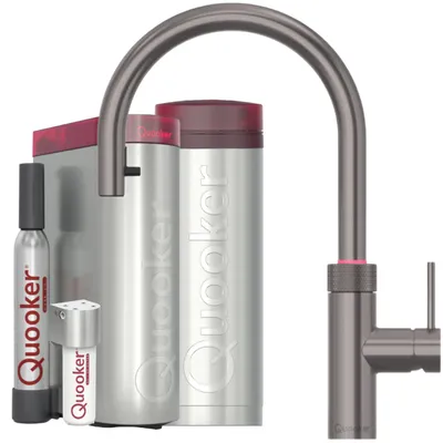 Produktbild von Quooker Flex Round PRO3 CUBE Gunmetal CUBE Filter Starter Paket* FXRGME PRO3 CUBE2