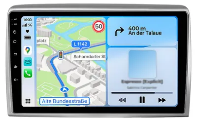 Immagine prodotto di Autoradio CarPlay da 9" per Lancia Ypsilon 2006-2011 con navigatore GPS, 4G, Bluetooth, SWC, USB 4+64 GB, processore a 8 core, DAB+ e Android Auto