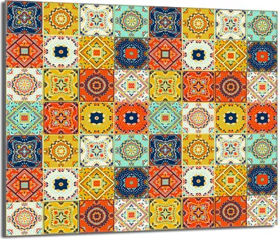 Obrázok produktu pre Kryt varnej dosky 60x52 keramický kryt varnej dosky splashback sklenená doska deco doska na krájanie, mozaika