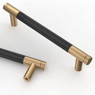 Produktbild von 10 Stück goldfarbene Küchenfachleisten 128 mm mit Schrauben, für Schreibtische, Schubladen, Schränke