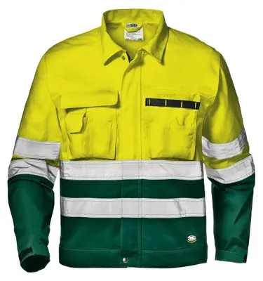 Produktbild von Sir Safety Warnschutzjacke Herren gelb grün mit Reflexstreifen EN ISO 20471 Klasse 2, L, HI-VIS GELB/GRÜN