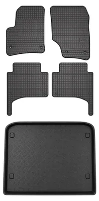 Immagine prodotto di Tappetini gomma SolidPRO + bagagliaio per Volkswagen Touareg I 2002-2010 5 pezzi