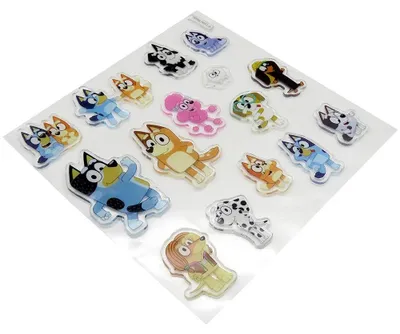 Productafbeelding van Bluey raamstickers, meerkleurig, voor kinderen, one size