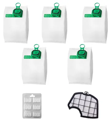 5 Staubsaugerbeutel für Vorwerk Kobold VK140/150 + Filter