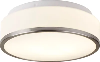 Immagine prodotto di Dischi IP44 luce bagno plafoniera paralume in vetro bianco opale 28cm