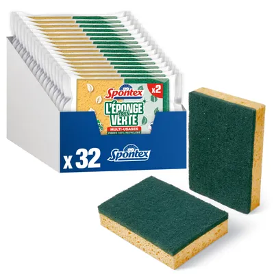 2 Sponzen aus recycelten Fasern, kratzfest, 17x2,5x9,8 cm