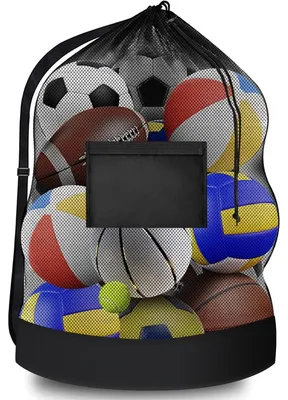 Productafbeelding van Balnet Ballennet voor 15 ballen - 76 x 102 cm - Trekkoord - Zwart